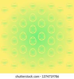 Easter egg. Vector seamless pattern, vector illustration. on yellow-green background