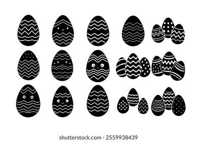 Easter Egg vector silhouette illustration 