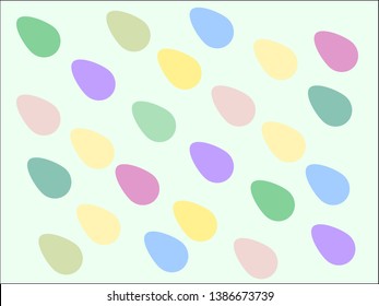 Easter egg in warm shades. Vector background.