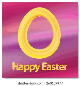 Easter egg, watercolor, vector illustration