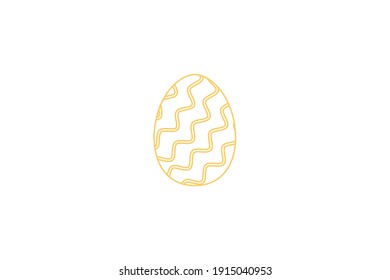 Easter Egg Yellow Color Line