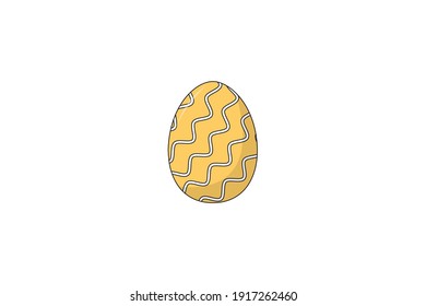 Easter Egg Yellow Fill Line
