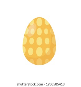 Easter Egg yellow Flat Icon