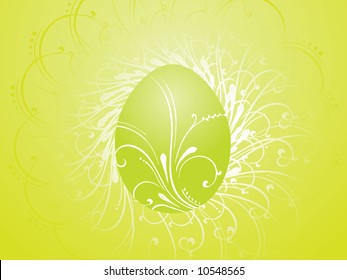 abstrakter Ostereigelber, floraler Hintergrund