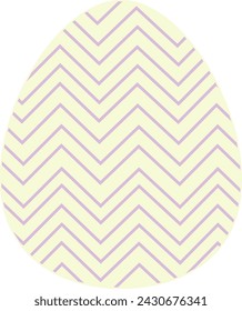Easter egg with zigzag line icon. Happy easter. Vector and illustration. Ready to use. Easy to customize.	