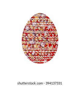 Easter egg.Image of an egg with floral ornament