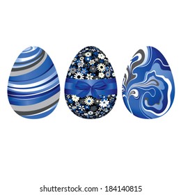 Easter eggs in abstract pattern design