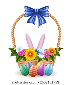 easter eggs are an attribute and decoration of the holiday vector illustration isolated on white background