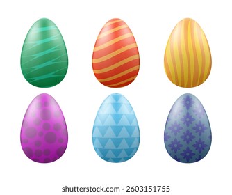 easter eggs are an attribute and decoration of the holiday vector illustration isolated on white background