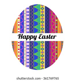 Easter eggs with a aztec and mexican ornament 