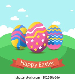 Easter eggs background