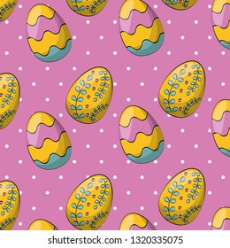 Easter eggs background