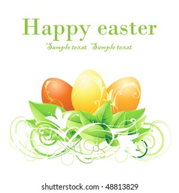 Easter eggs. Background.