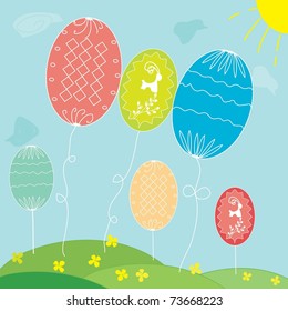 Easter eggs background