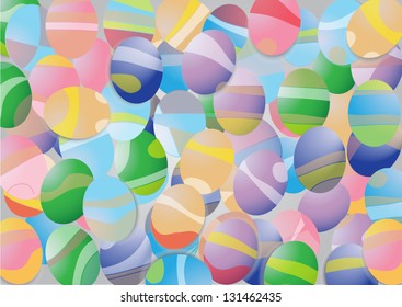 Easter eggs background in colorful pattern vector  illustrations