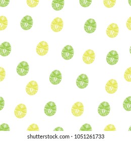 Easter eggs background. Detailed eggs ornament. Vector easter seamless pattern. 