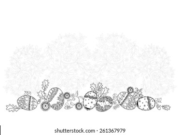 Easter eggs background, Sketch 