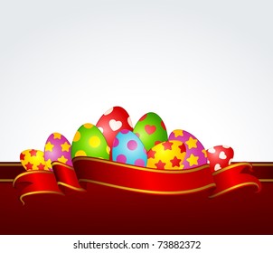 Easter Eggs background. Vector