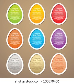 Easter eggs, banners and tags