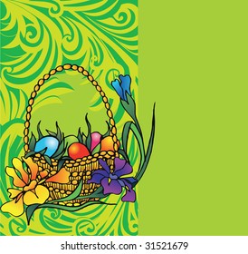 easter eggs basket
