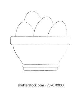 Easter eggs in basket