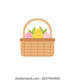 Huevos de Pascua en el arte del Clip de la cesta