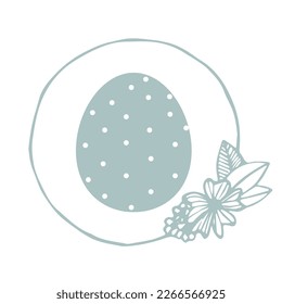 Easter eggs. Easter eggs with beautiful drawings. Happy Easter.Hand-drawn. Vector illustration.