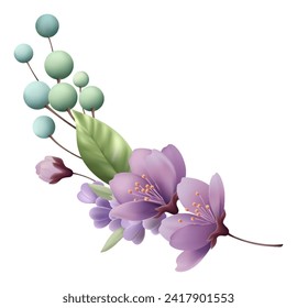 Flor de primavera de flor de orejas de ave de pascua