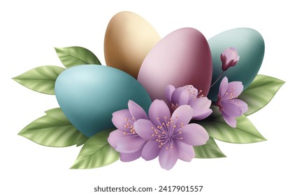 Easter Eggs Bird Wreath Spring Flower