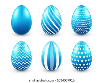 Easter eggs blue set. Spring. Holidays in April. Gift. Seasonal celebration.Egg hunt. Sunday.