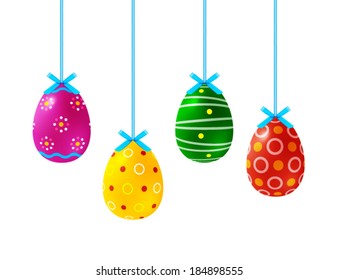 Easter eggs with bow