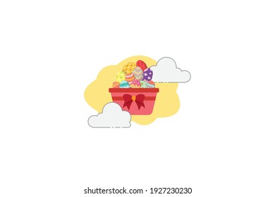 Easter Eggs Box Cloud Icon