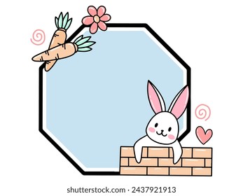 Easter Eggs and Bunnies Frame Background