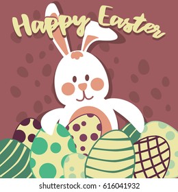easter eggs and easter bunny design