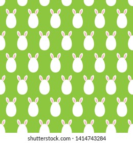 Easter eggs with bunny ears - seamless pattern