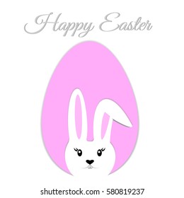 Easter Eggs, Easter Bunny on a white background