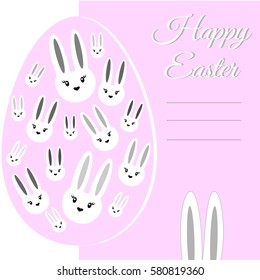 Easter Eggs, Easter Bunny on a white background
