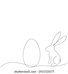 Easter eggs and bunny, vector illustration