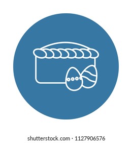 Easter eggs and cakes icon. Element of easter icons for mobile concept and web apps. Badge style Easter eggs and cakes icon can be used for web and mobile apps on white background