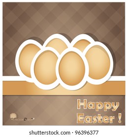 Easter eggs card. Vector illustration.