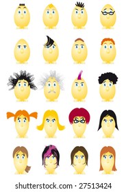 Easter Eggs Cartoon Character