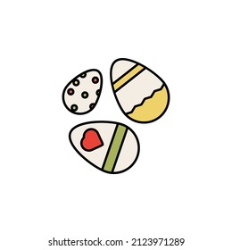 easter, eggs, celebration line colored icon. Signs and symbols can be used for web, logo, mobile app, UI, UX