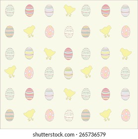 Easter, eggs, and chick pattern