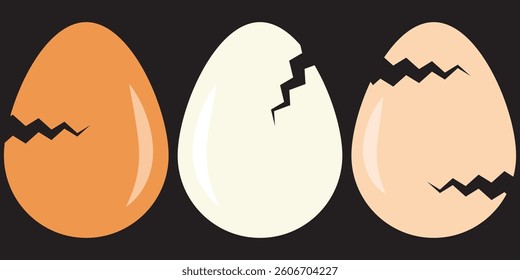  Easter eggs collection. Spring linear egg icon set with different ornaments. Doodle style Easter illustration pack for card, invitation, print, sticker, banner, poster.