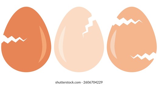  Easter eggs collection. Spring linear egg icon set with different ornaments. Doodle style Easter illustration pack for card, invitation, print, sticker, banner, poster.