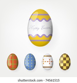 Easter eggs collection. Vector, Eps 10.