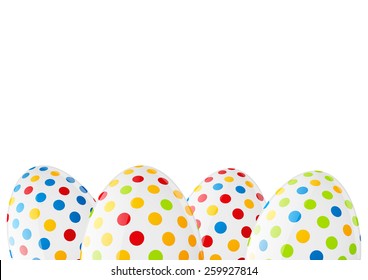 Easter eggs with color patterns
