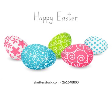 Easter eggs with color patterns
