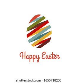 Easter eggs Colored graphic decoration 