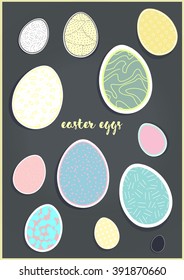 Easter eggs. colored eggs. holiday eggs. funny eggs. art eggs.
happy Easter. Easter bunny. Easter cards. Easter stickers. Easter Eggs Stickers. Easter bunny ears. green blue gray pink